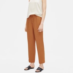 Eileen Fisher Crepe Pant Gathered Paper-Bag Waist M